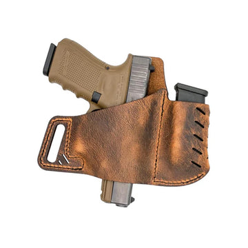 Commander Holster with Distressed Water Buffalo Leather, Size 2-1911