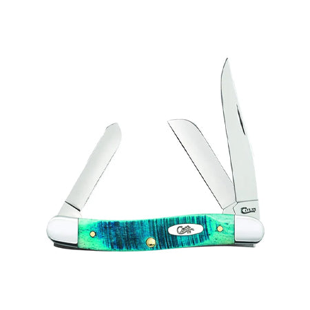 Case WR XX Medium Stockman Caribbean Blue Jig Bone Item #25597 - (6318 SS)