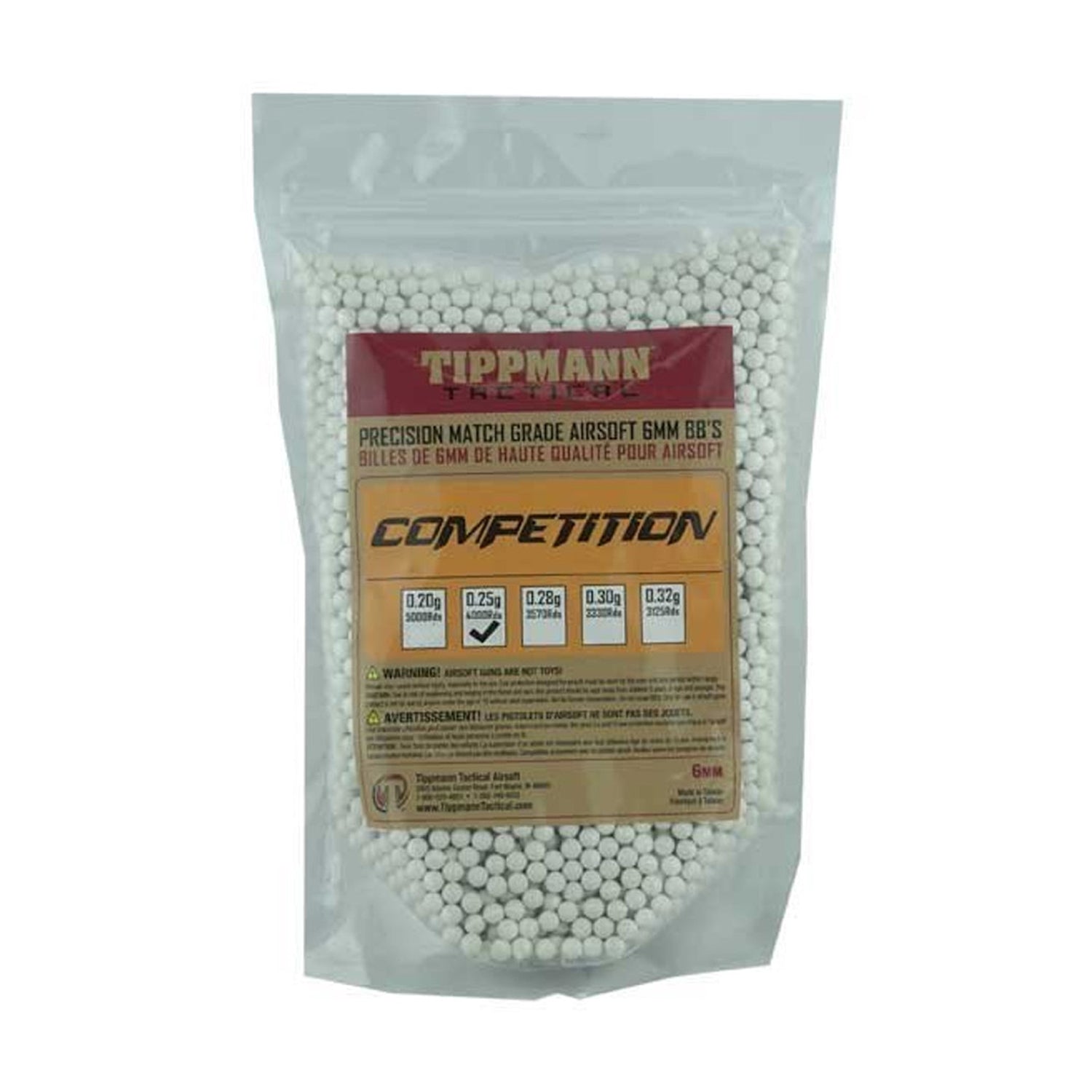 Tippmann 6mm BB 0.25g  4000 BBs - White