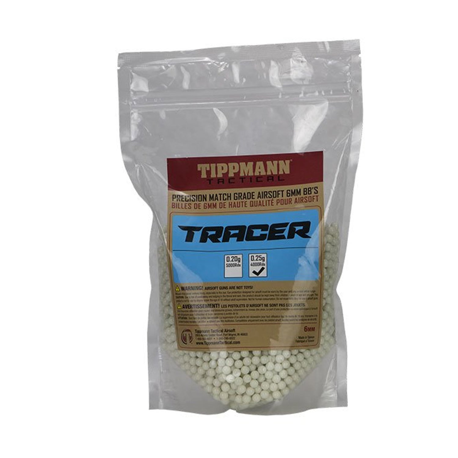 Tippmann 6mm Tracer BB 0.20g 5000 BBs - Light Green