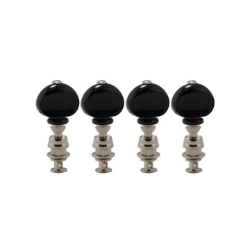 CHAMPION™ UKE PEGS W/ BLACK BUTTONS NICKEL SET 4