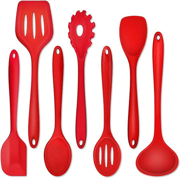 Kitchen Utensil Set of 7, P&P CHEF Silicone Cooking Utensils