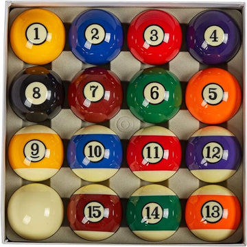 Regulation Billiards Balls Complete Set of 16 Professional Balls