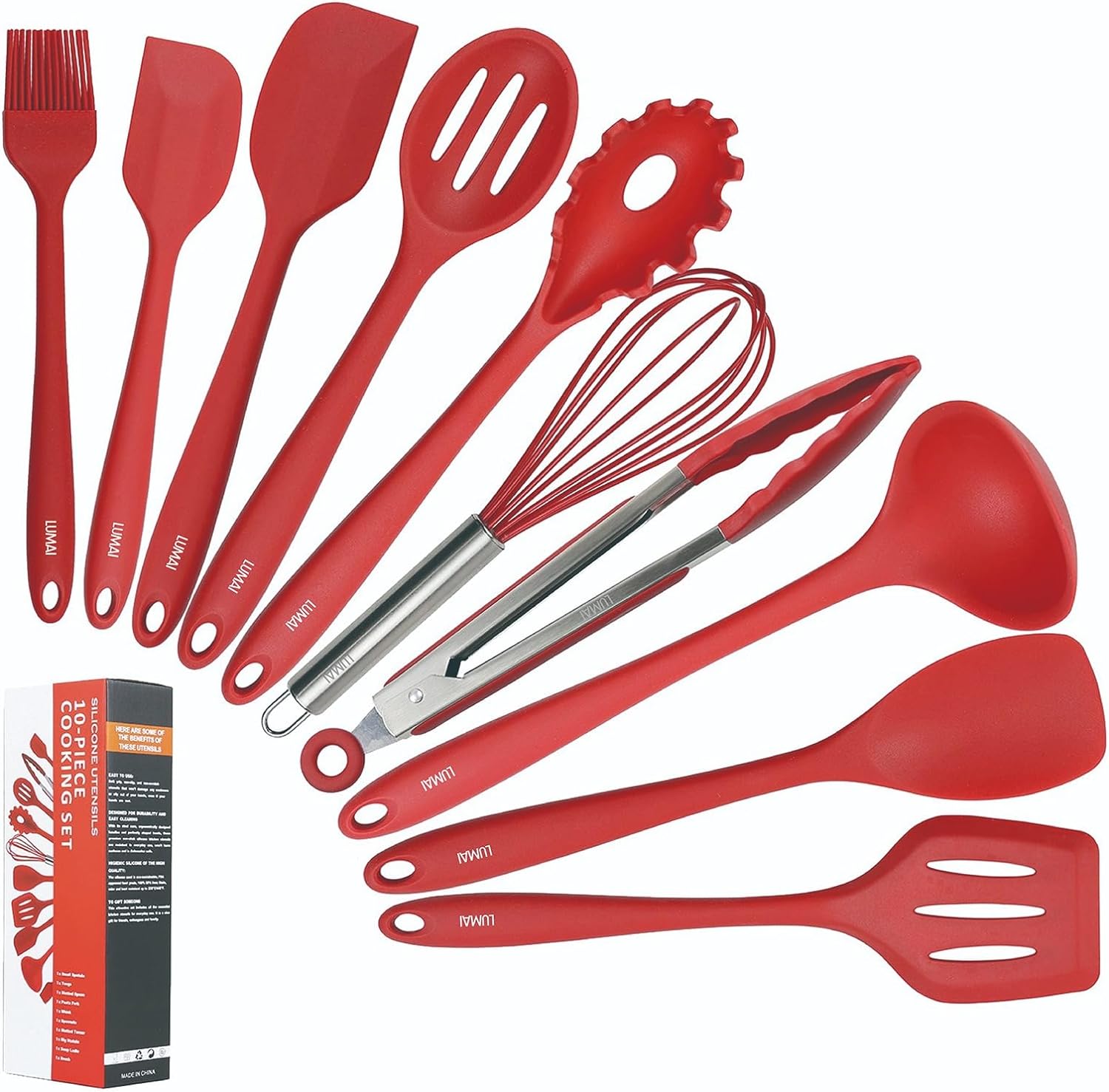 Silicone Cooking Utensils Set for Nonstick Cookware