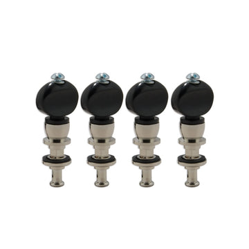 CHAMPION™ BANJO PEGS W/ BLACK BUTTONS NICKEL SET 4