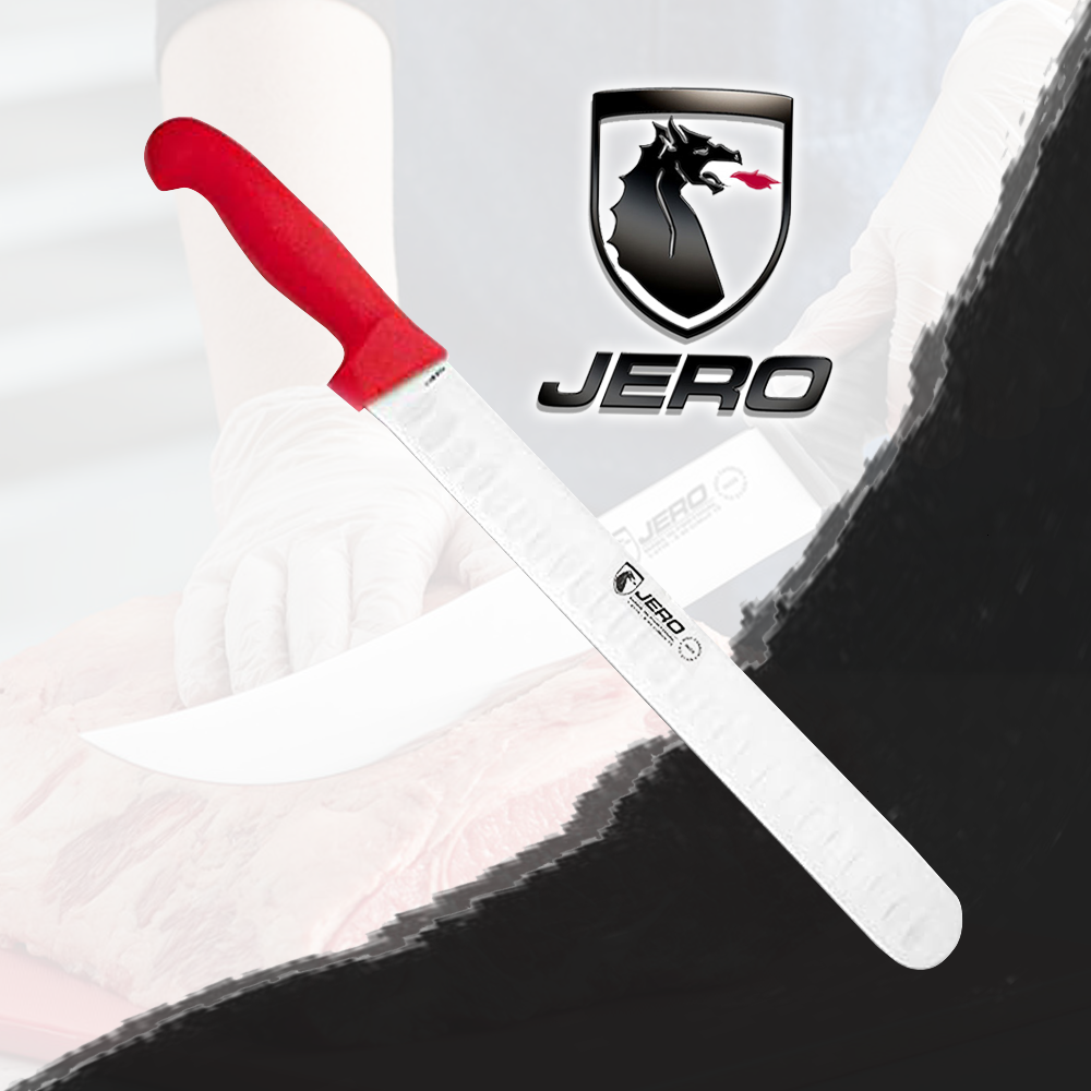 Jero Pitmaster Series Concavo Slicer - Wide 12" Granton Straight Edge Blade