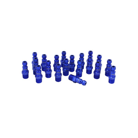COLORFIT® Plugs (T-Style, Blue) - 1/4" NPT Male (Box of 20)