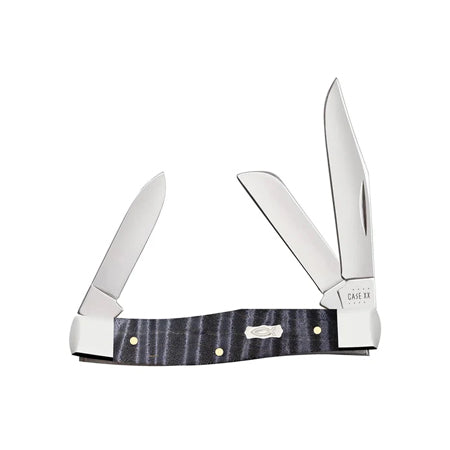 Pocket Knife Medium Stockman, Smooth Purple Curly Maple, length closed 3 5/8 inch