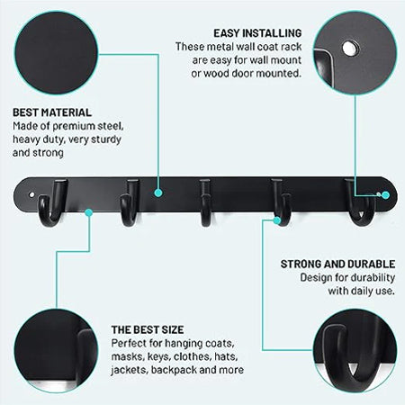 Quality Rack of Wall Mounted Hooks - Thumbnail 4