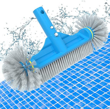 Round End Pool Brush Head Cleaning Pool Wall & Tiles & Steps Durable Nylon Bristles