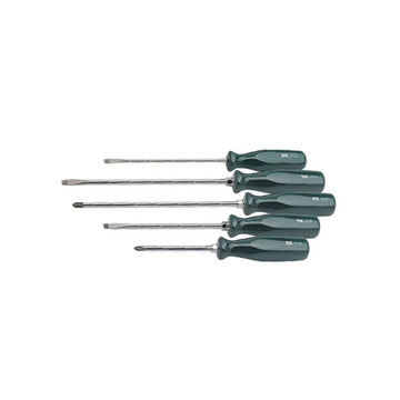 SK Hand Tools 86321 | 5 Piece SureGrip Long Reach Screwdriver Set