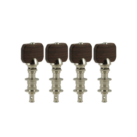 Sta-Tite™ Dulcimer Pegs Nickel W/Rosewood Buttons Set 4