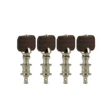 Sta-Tite™ Dulcimer Pegs Nickel W/Rosewood Buttons Set 4