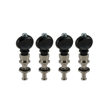 Champion™ violin pegs nickel w/ Black buttons set 4