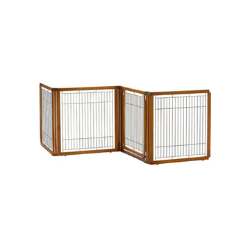 Richell Convertible Elite 4 Panel Pet Gate - Autumn Matte