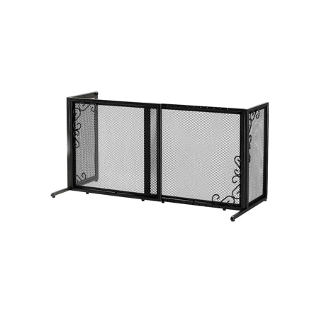 Richell Small Freestanding Metal Mesh Pet Gate in Black