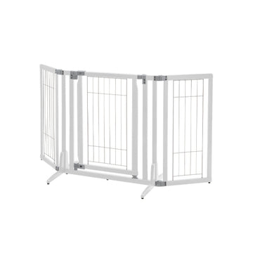 Richel Premium Plus Freestanding Pet Gate - Origami White