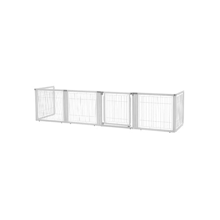 Richell Convertible Elite 6 Panel Pet Gate - Origami White