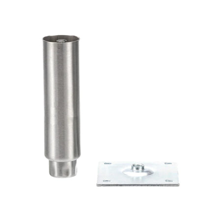 1-5/8"OD x 6" H Stainless Steel Equipment Leg with Removable Mounting Plate