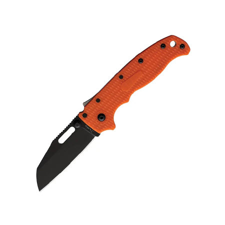 Demko Knives Shark Lock AUS10A AD20.5 (Orange Scale/Black DLC/Shark Foot)