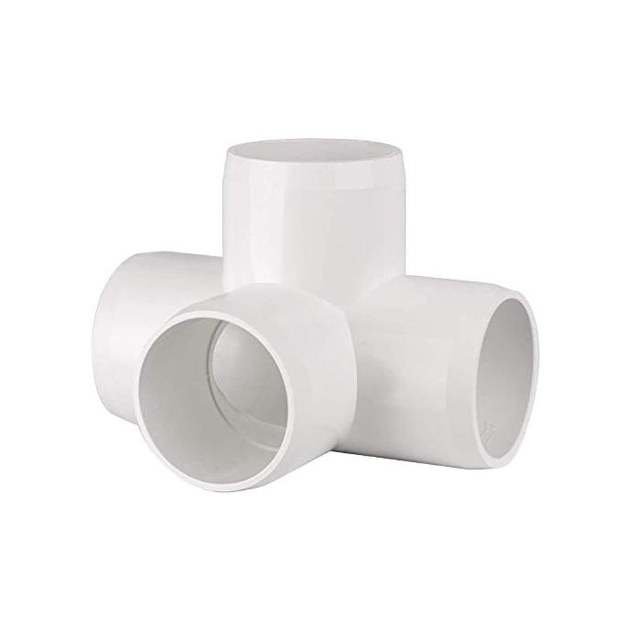 1-1/2 Inch 4-Way LT Ell Tee Furniture Grade PVC Elbow Fitting Connectors