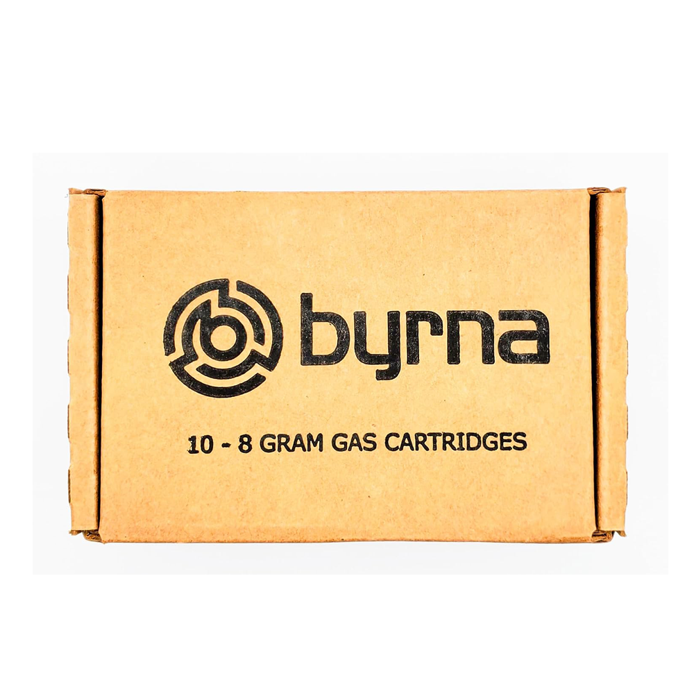 Byrna 8 Gram CO2 + Oiler Cartridges | 10 Count Pack | for Byrna SD/HD/EP - (9 CO2 + 1 Oiler Cylinders)