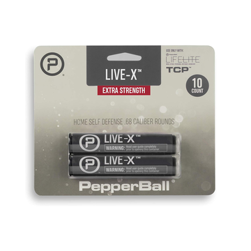 PepperBall Live-X Police Grade Projectiles, Powerful Non Lethal Self Defense .68 Caliber PAVA Powder, 10 Count