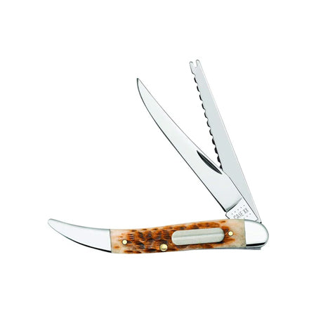 Case WR XX Pocket Knife Fishing Knife Amber Jig Bone Item #10726 - (620094F SS)