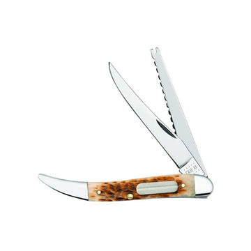 Case WR XX Pocket Knife Fishing Knife Amber Jig Bone Item #10726 - (620094F SS)