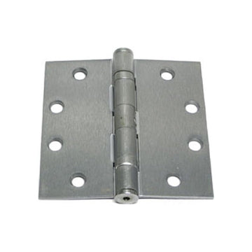 Cal Royal BB31 4.5 inch X 4.5 inch Commercial Grade Steel Ball Bearing Hinge with Non-Removable Pin Brushed Chrome (3-Pack)