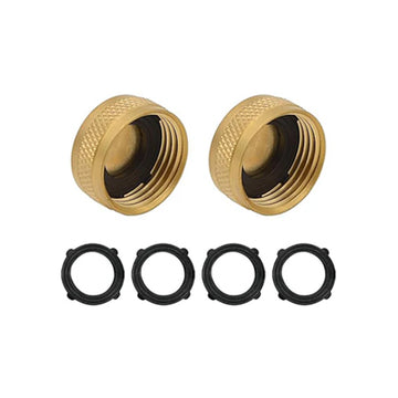 2 Pack of Solid Brass,3/4 Inch Garden Hose Thread Female End