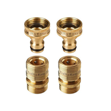 2 Pack of Solid Brass,3/4 Inch Garden Hose Thread Female End