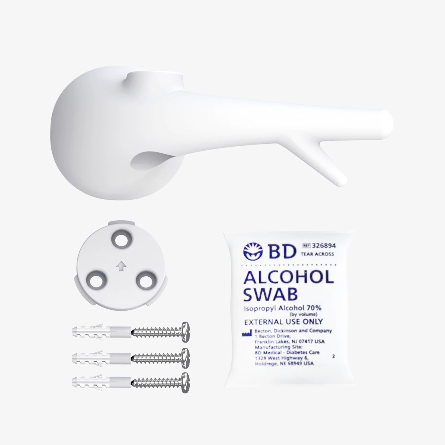 Lollipop Wall Mount Set / Three Adhesive Hangers