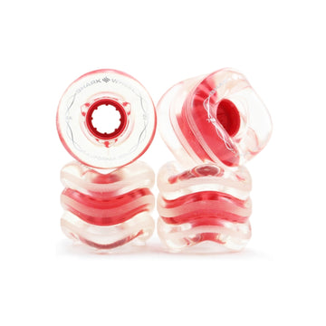 Shark Wheel 60MM, 78A Clear With Red Hub California Roll