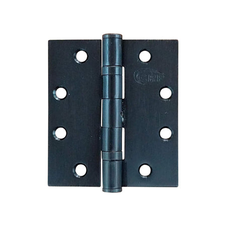 Hinge Outlet Square Ball Bearing Commercial Door Hinges,Heavy Duty Steel, Non-Removable Pin (4.5 Inch x 4 Inch, Black, 2 Pack)