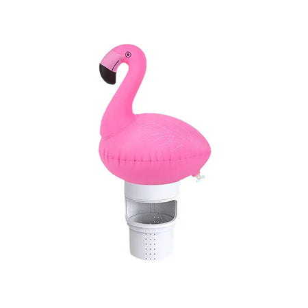 Inflatable Flamingo Floating Chlorine Dispenser for 4x3 inch Chlorine Tabs