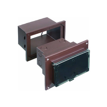 Low Profile IN BOX Electrical Box with Adapter Sleeve for New Brick Construction
