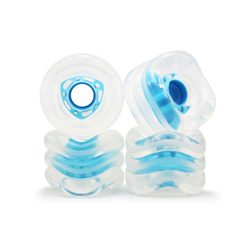Shark Wheel 72MM, 78A DNA Clear With Blue Hub DNA