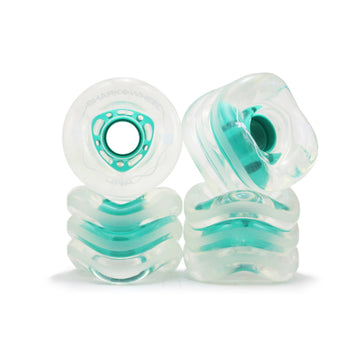 Shark Wheel 72MM, 78A DNA Clear With Mint Hub
