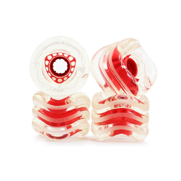 Shark Wheel 72MM, 78A DNA Clear With Red Hub
