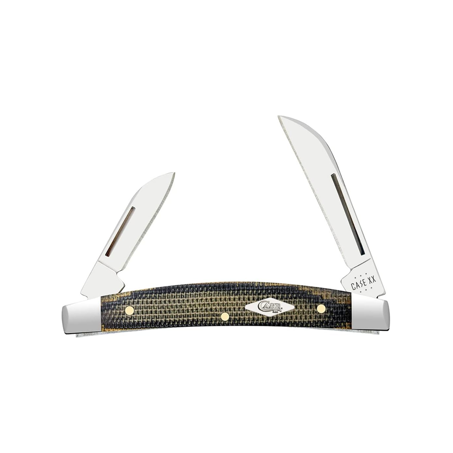 Pocket Knife Small Congress -  Smooth Black/Greem/Natureal Canvas Micarta