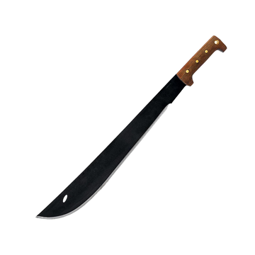 Tool & Knife El Salvador Machete Wood Handle W/Leather Sheath | Heavy Duty Machete | Carbon Steel | Walnut Handle | Hand Crafted Leather Sheath | Machete | 3mm full tang | 18in Blade | 32.5oz
