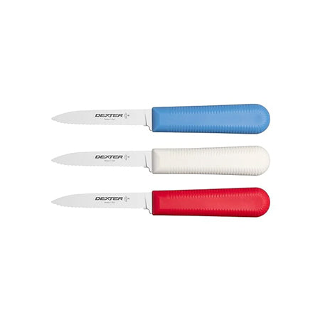 Sani-Safe Scalloped Paring Knife with Polypropylene Handle (Pack of 3)