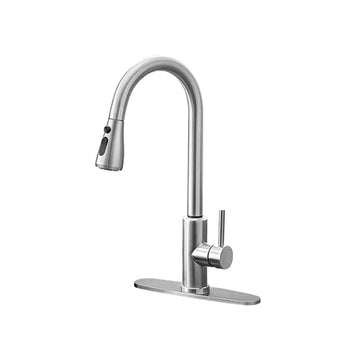 Kitchen Faucet with Pull Down Sprayer, Single Level Stainless Steel Kitchen Sink Faucets