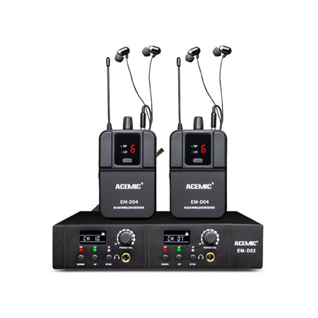 EM-D02 Dual Channel Wireless In-Ear Monitor System