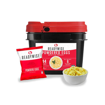 Powdered Eggs Bucket, 144 Servings, Emergency, MRE Food Supply, Premade