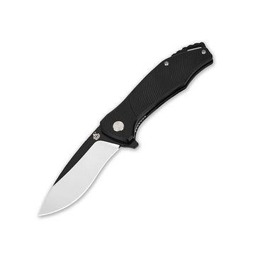 Flipper Folding Pocket Knife, D2 Blade G10 handle  (BLACK)
