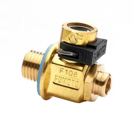 Drain Valve with Short Nippple with Lever Clip, BRONZE, 16mm-1.5