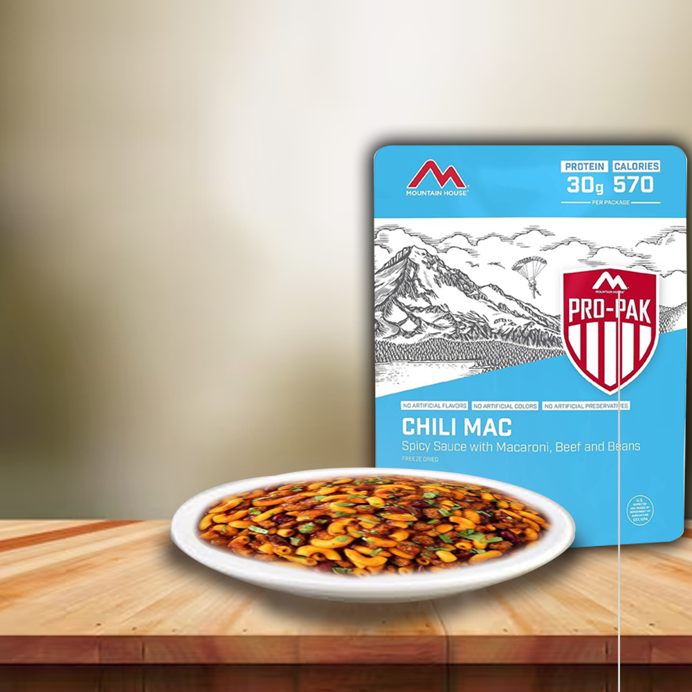 Mountain House Chili Mac Pro-Pak | Freeze Dried Backpacking & Camping Food | One Serving