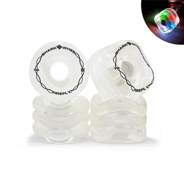 Shark Wheel 60MM, 78A Firefly - Clear With Multi-Color Lights
